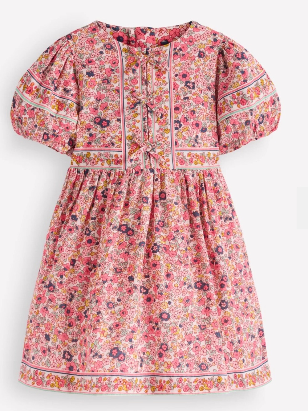 NWT Mini Boden Bow Front Woven Dress
